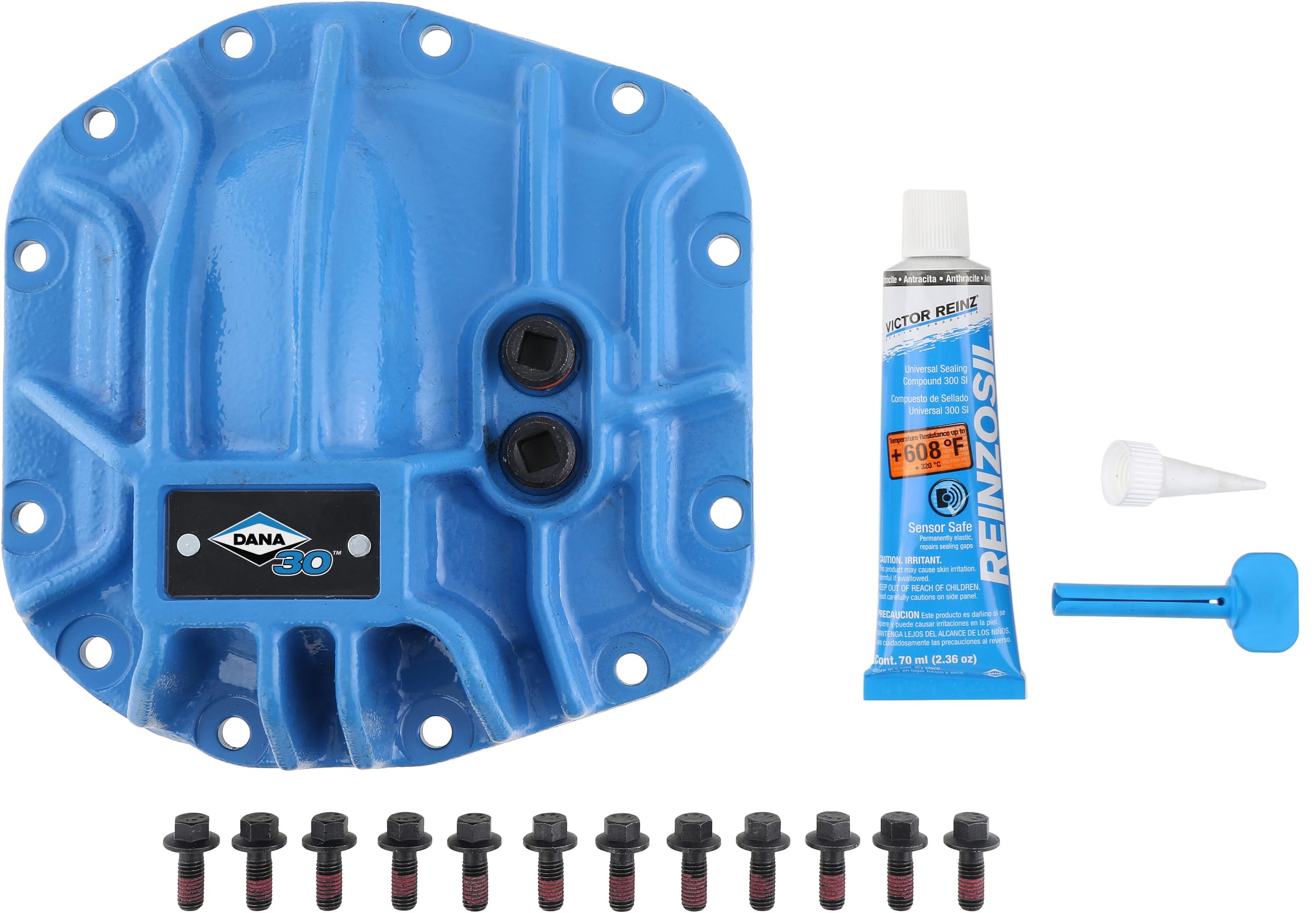 Spicer10053465 Nodular Iron Front Dana 30 Differential Cover Compatible with Select Wrangler JL - Blue