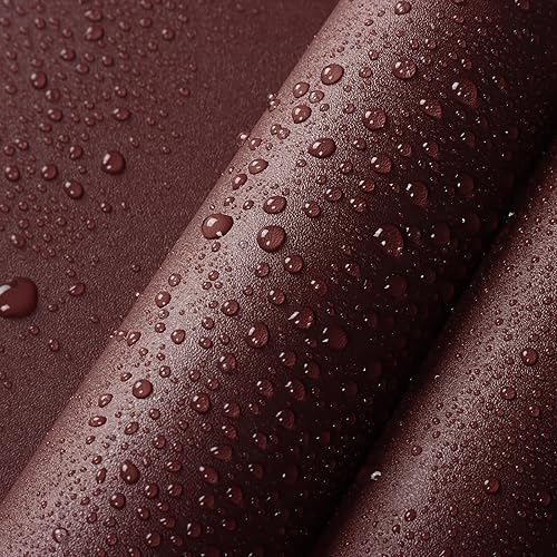 Miniatura 5 de Papel tapiz adhesivo rojo oscuro mate para despegar y pegar, papel de contacto rojo ancora de 16 x 393.7 pulgadas, papel adhesivo autoadhesivo para