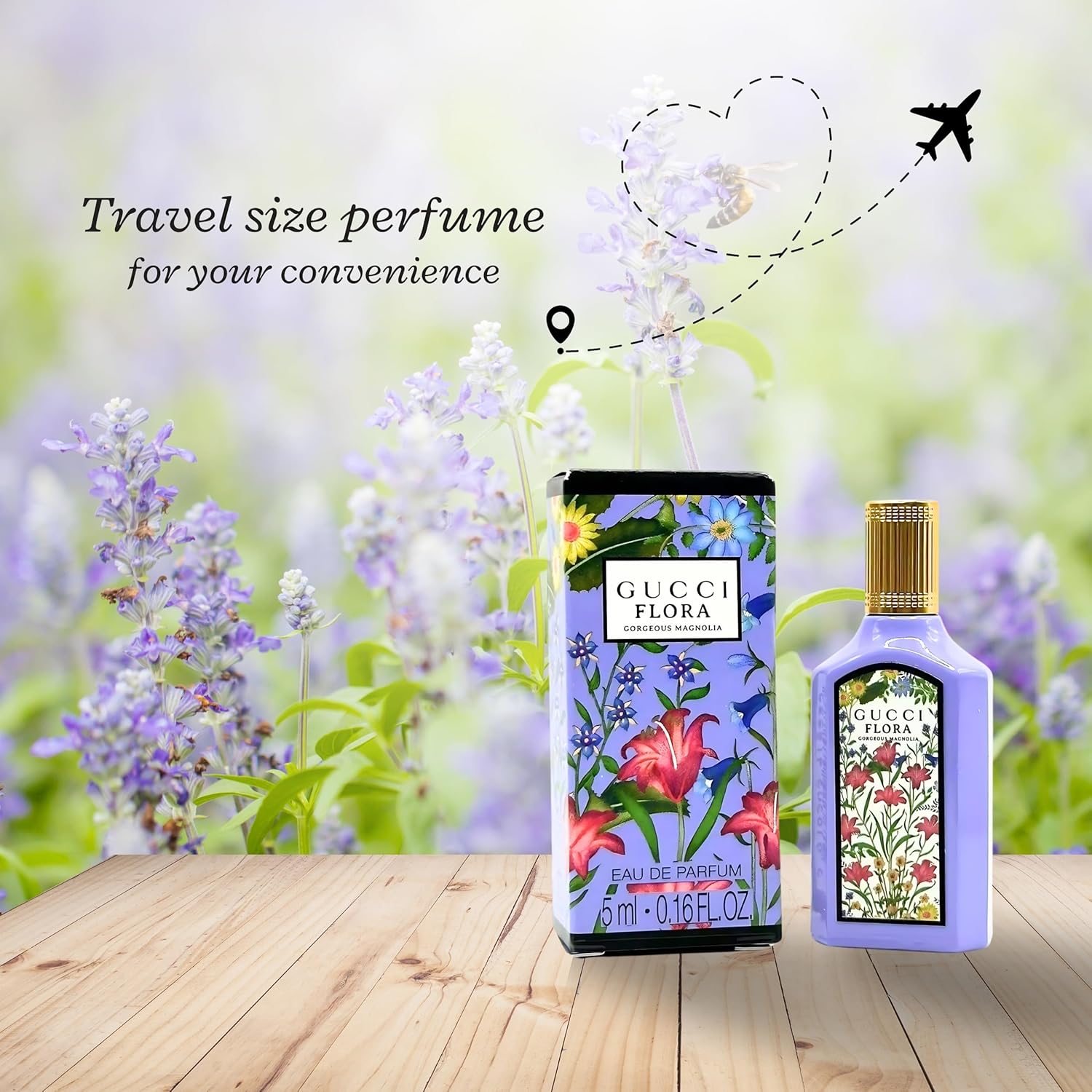 Gucci Flora Gorgeous Magnolia Perfume for Women EDP Mini Splash 0.16 Fl Oz - Image 4