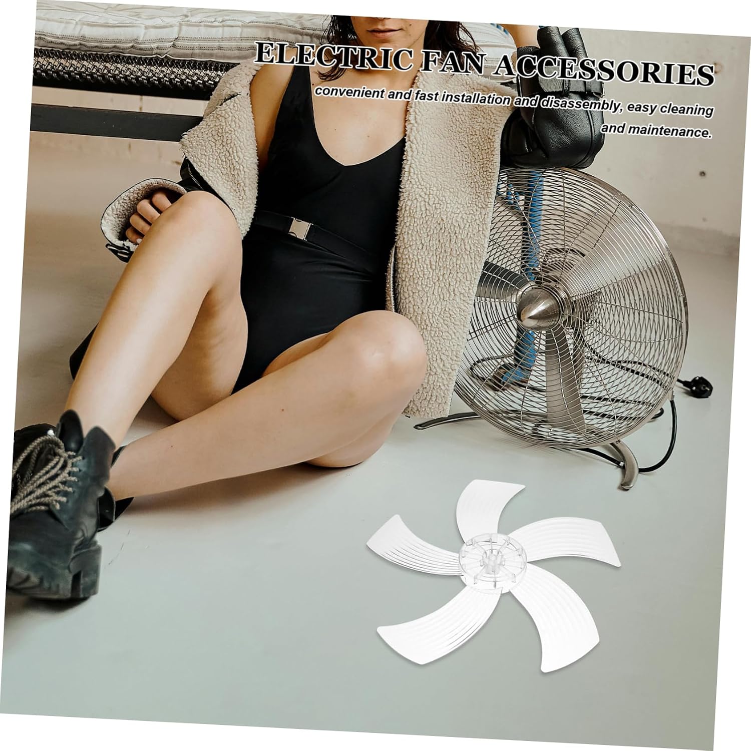Replacement Fan for Household Pedestal Fan Transparent Easy to Install and Fit for Table