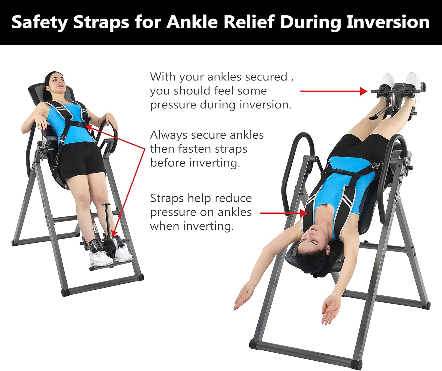 INNOVA HEALTH AND FITNESS ITX9800 Inversion Table with Ankle Relief and Safety Features : Sports & Outdoors