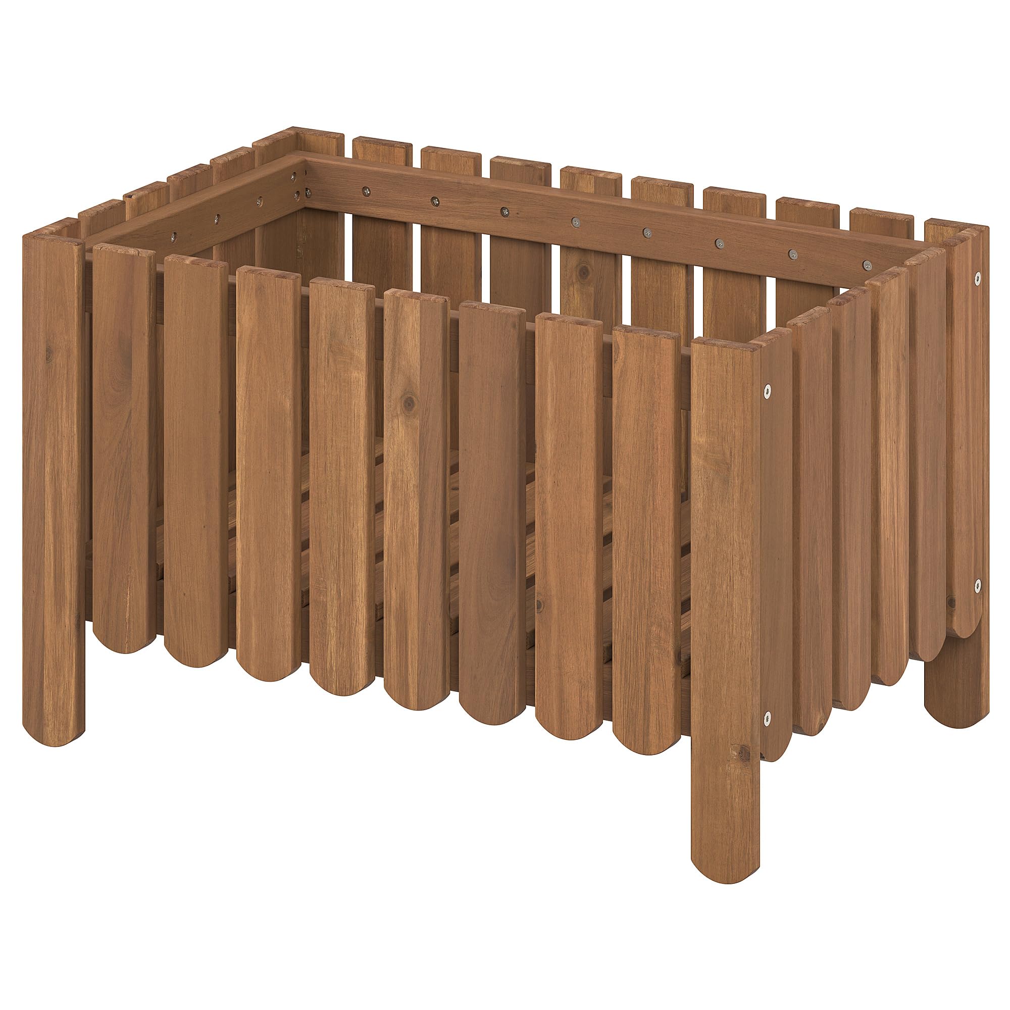Jardinière ProTuning Askholmen marron foncé grand bac à fleurs pour terrasse et jardin