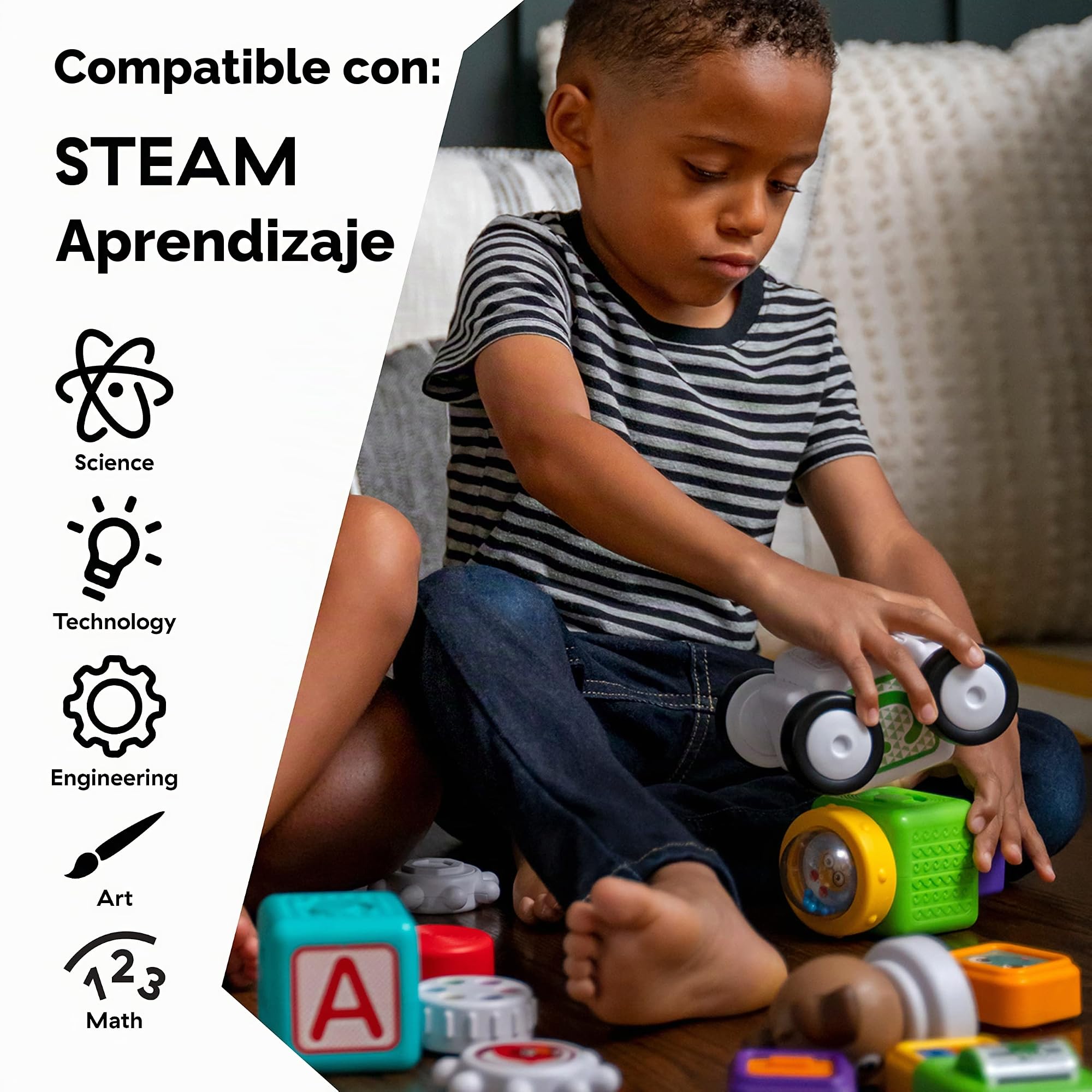 Baby Einstein Bloques magnéticos de Actividades Connect & Create, 24 Piezas, a Partir de 6 Meses