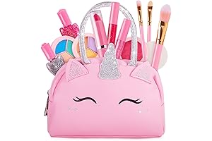 4-Year-Old Girl's Birthday Makeup Kit with Unicorn Purse