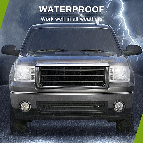 Miniatura 5 de AUTOSAVER88 Conjunto de faros LED DRL compatible con GMC Sierra 15002007-2014 GMC Sierra 2500 HDSierra 3500 HD 2007-2013 (no compatible con modelos