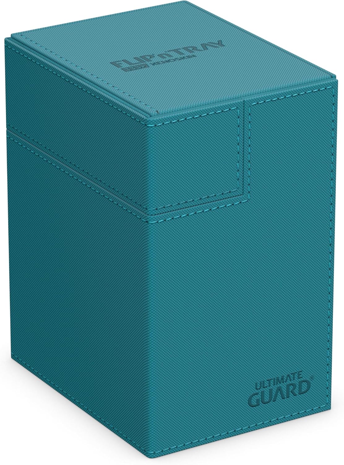Ultimate Guard Flip'n'Tray 133+, Deck Case for 133 Double-Sleeved TCG Cards + Dice Tray, Petrol, Independent Magnetic Closure & Microfiber Inner Lining