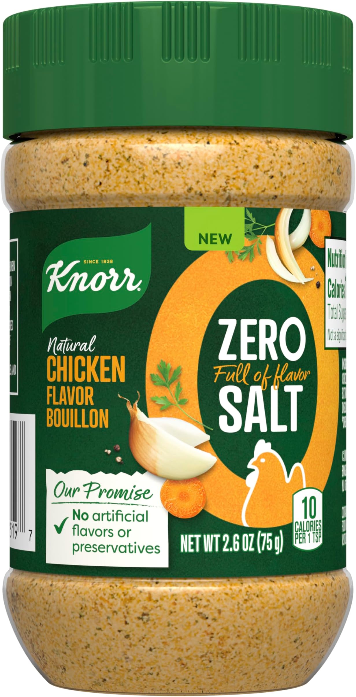 Knorr Zero Salt Granulated Chicken Bouillon, 2.6 oz