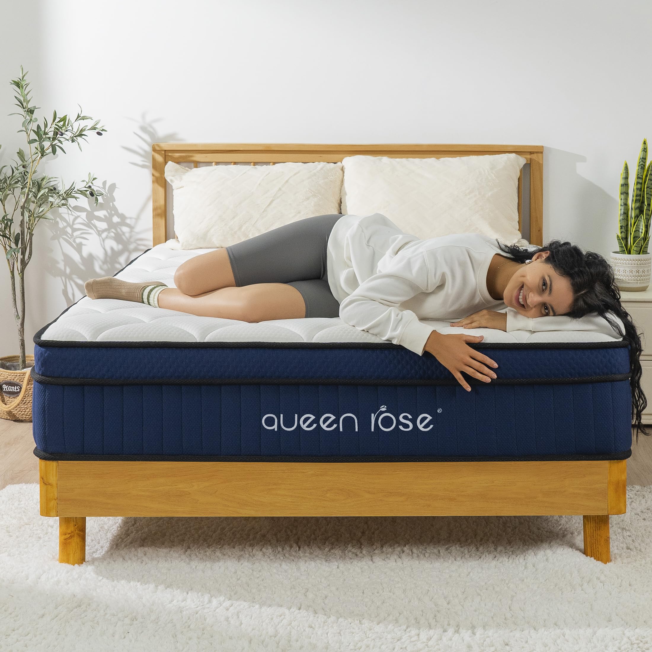 Amazon.com: QUEEN ROSE Queen Size 12inch Mattress, Pillow Top