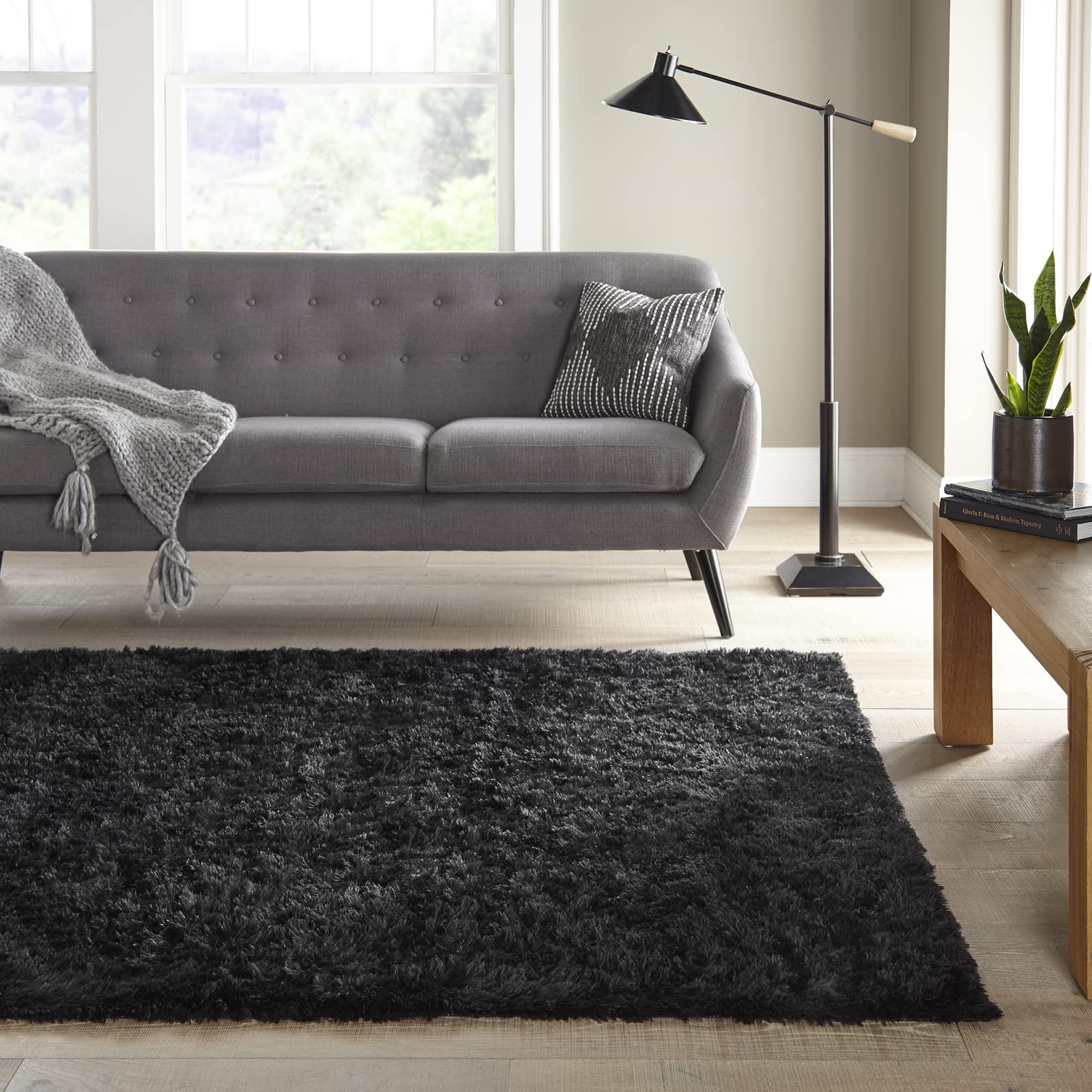 舐達麻 APHRODITEGANG TCS Big Rug Mat Black Amazon.com: Ophanie 6x9 Charcoal Rugs for Living Room, LargeFluffy