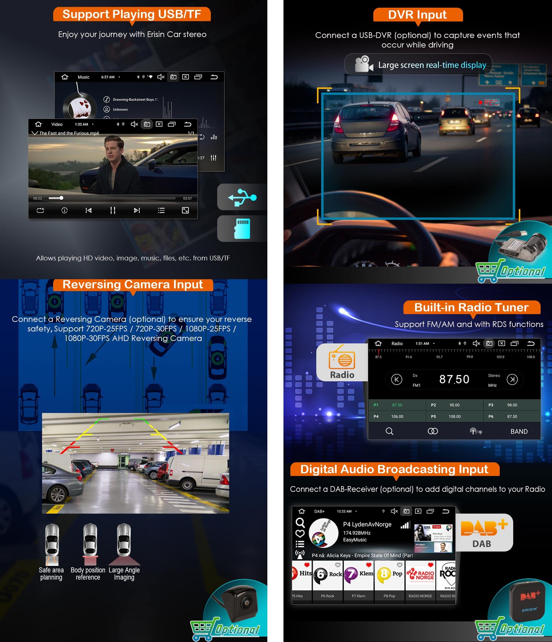 8-Core 4GB RAM+64GB ROM Android 14 Autoradio per Fiat Panda 2013-2020 con 7" Schermo Carplay Senza fili Android Auto Bluetooth 5.0 GPS WiFi 4G LTE Canbus DAB+ RDS FM DSP USB