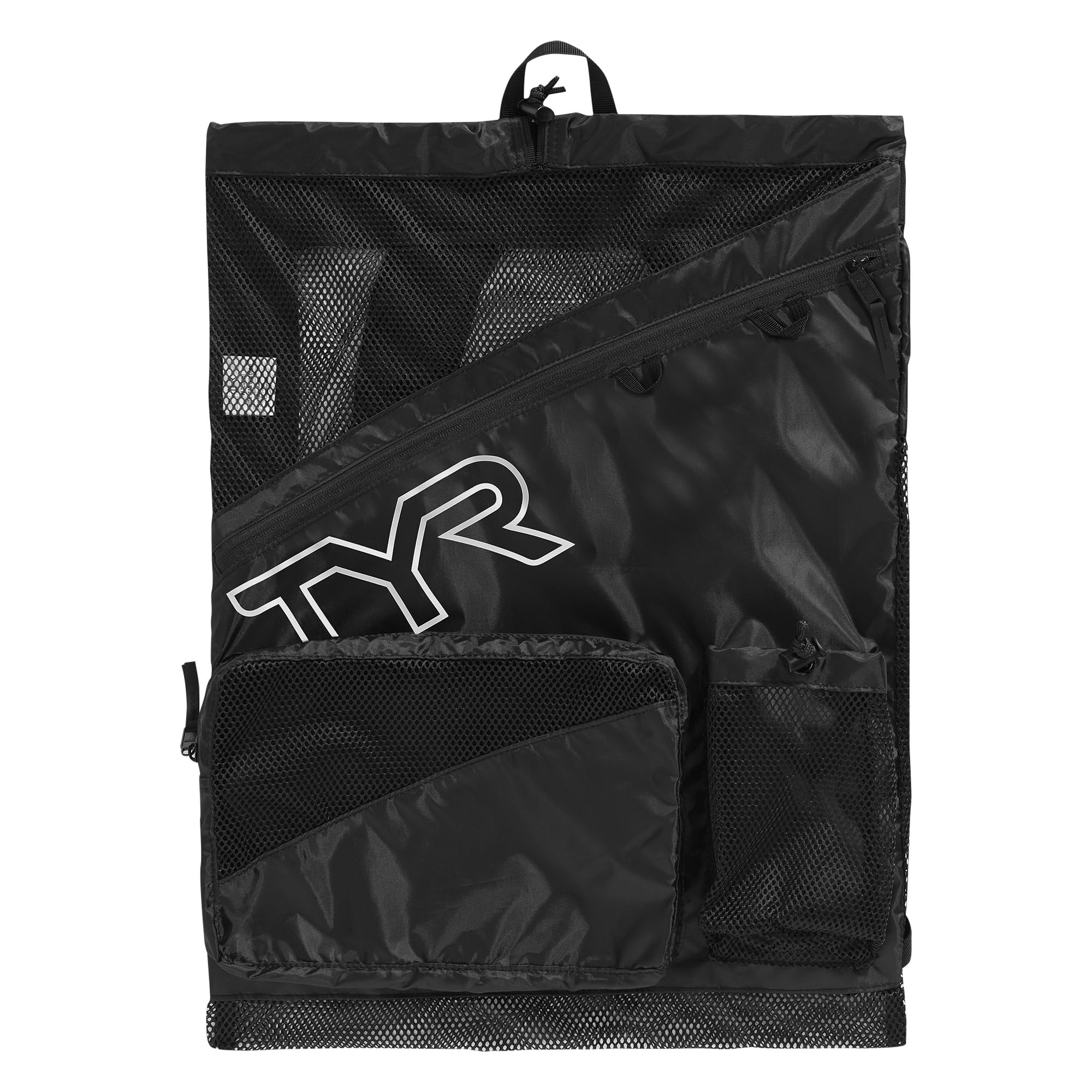 TYR Unisex Elite Team Mesh Backpack Bag (pack of 1) One Size Black