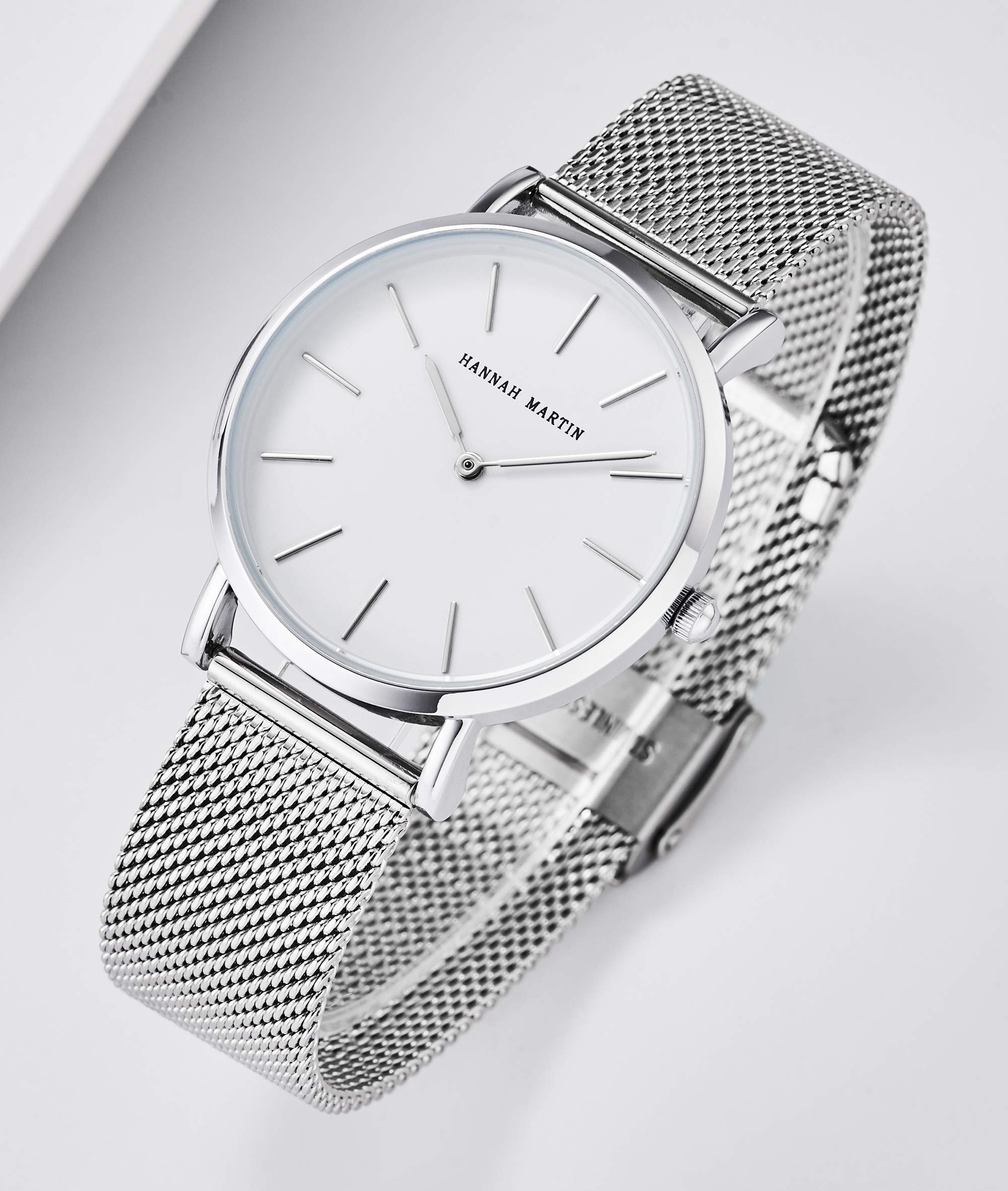 HANNAH MARTIN Orologio da Polso Donna Ultra Sottile Quarzo Acciaio Inossidabile