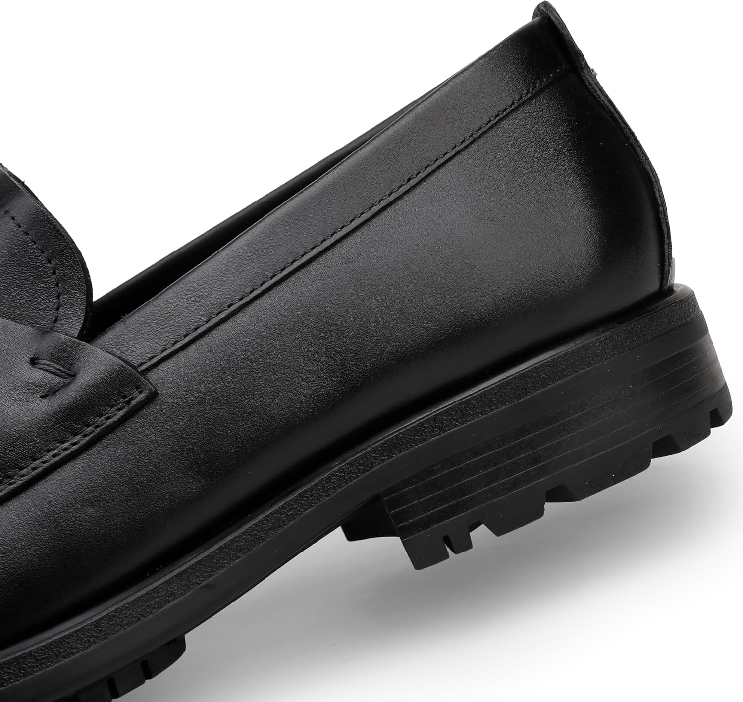 Mens Classic Leather Dress Shoes, Fashion Buckle Slip-on Penny Loafer Party Shoes Wedding Loafers for Mens - Image 5