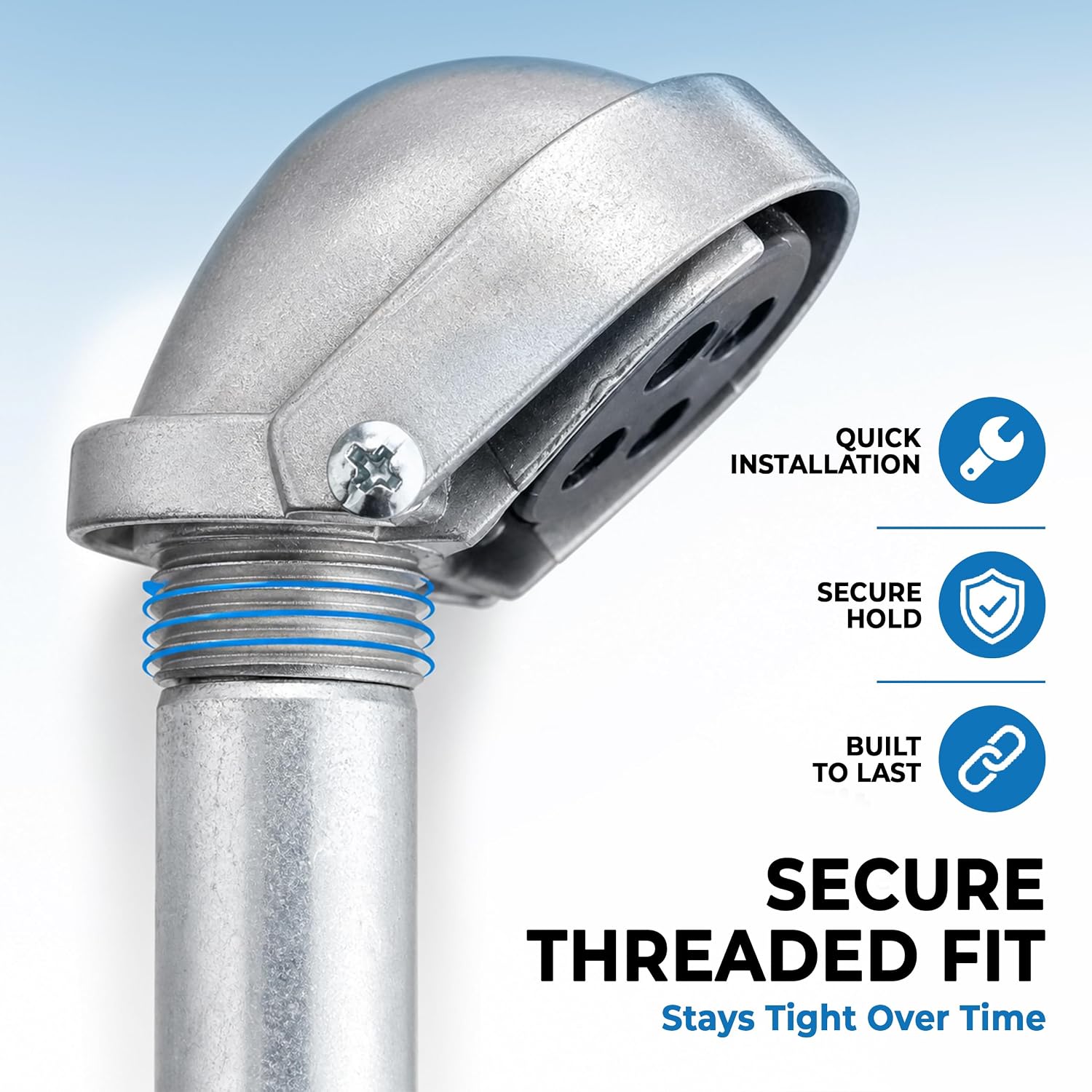 OhLectric 1 Inch Service Entrance Cap - Cast Aluminum Conduit Mount Threaded Head - Connect Cables To A Box Or An Enclosure - Multiple Holes - Bar Threaded - Weather Resistant, OL-10488