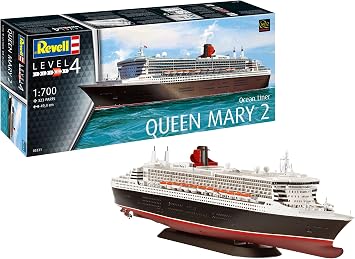 German Level Revell 1/700 Luxury Cruise Ship Queen Mary 2 Plastic Model 05231