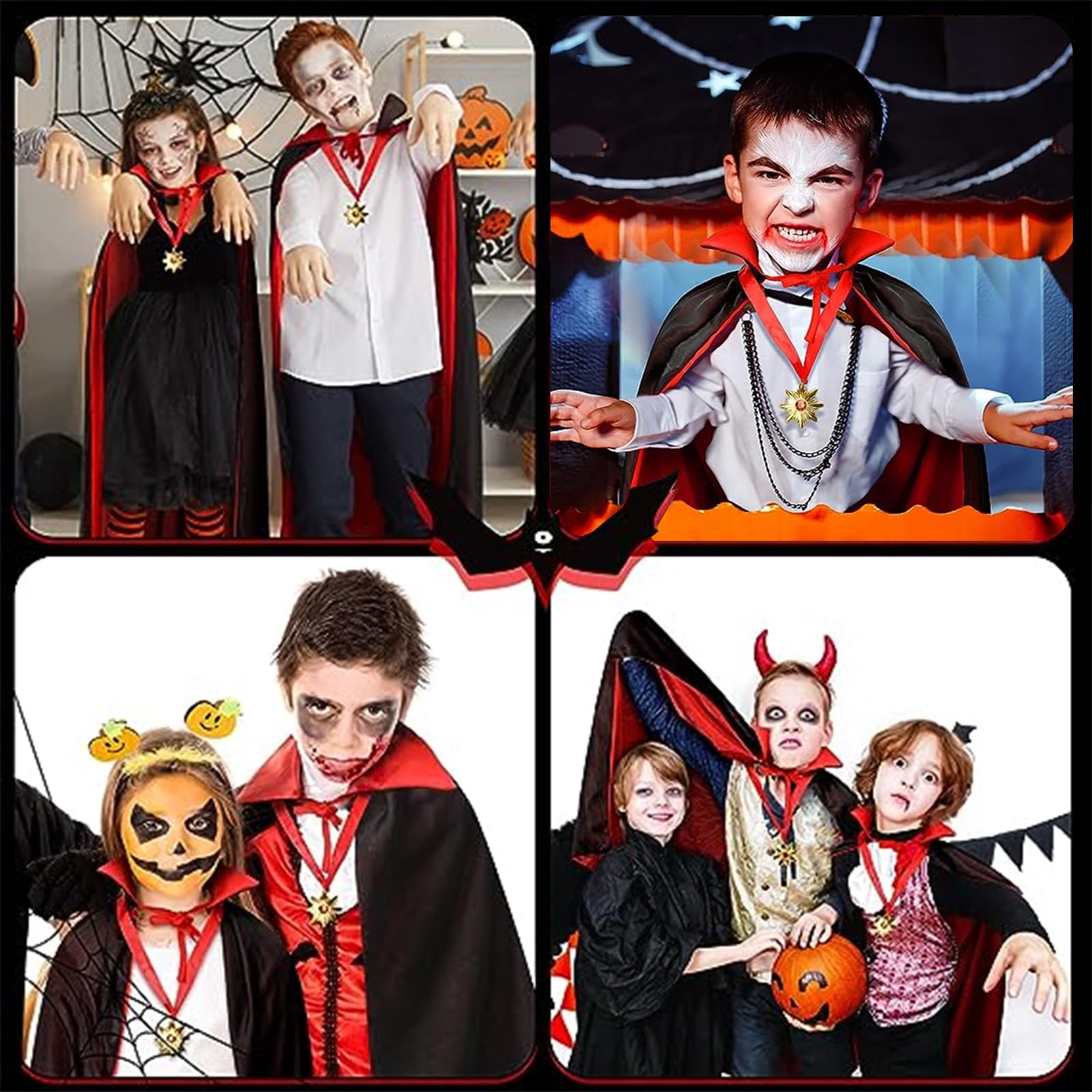 Puddry Vampir Umhang Set - Komplettes Vampir Kostüm Für Halloween & Karneval