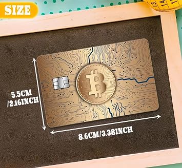 3 Pcs Bitcoin Cryptocurrency Gold Blue Credit Debit Card Skin Sticker Credit Bank Card Stickers
