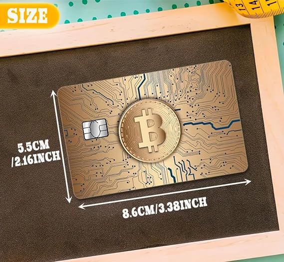 3 Pcs Bitcoin Cryptocurrency Gold Blue Credit Debit Card Skin Sticker Credit Bank Card Stickers