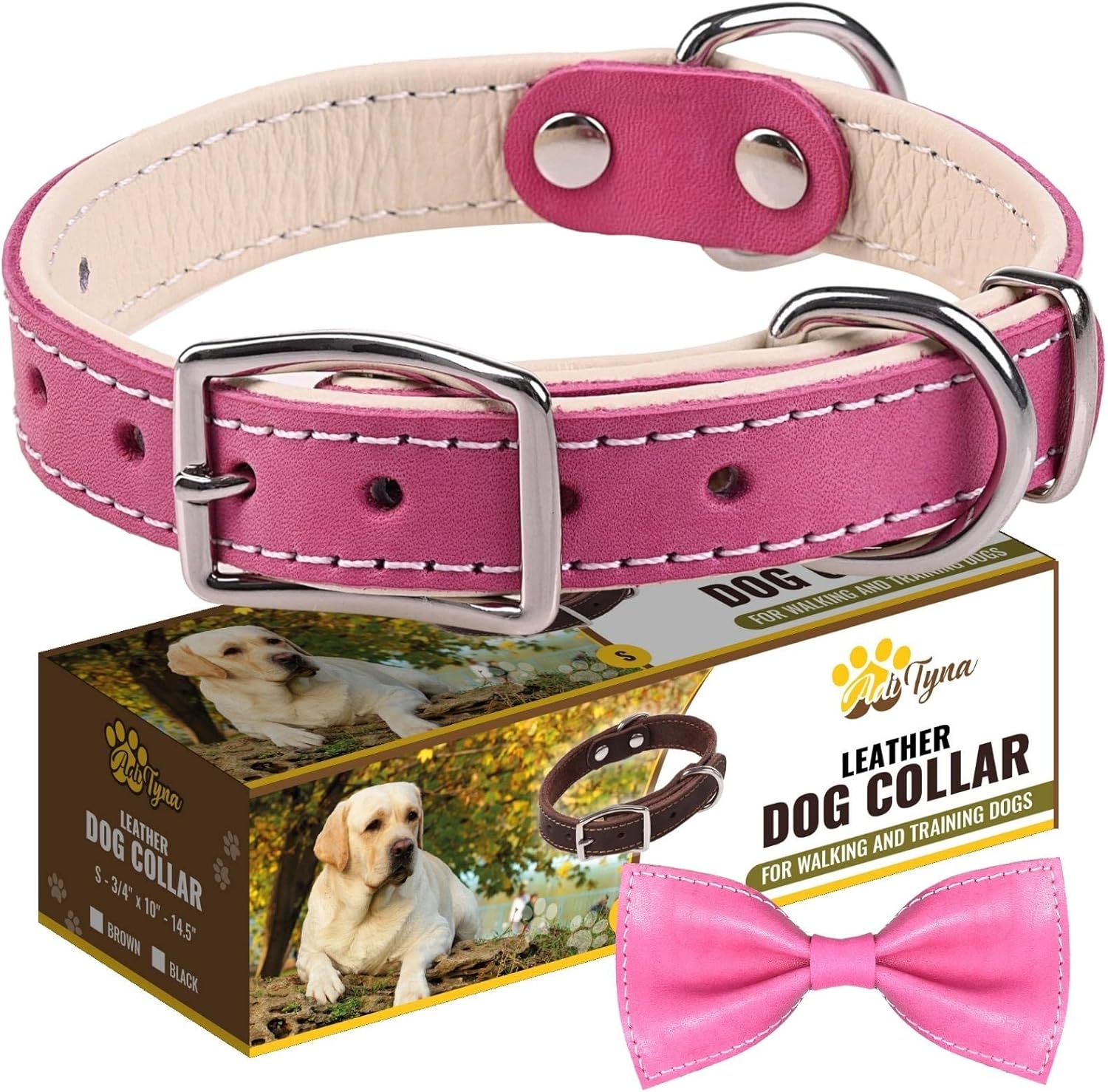 small pink dog collar