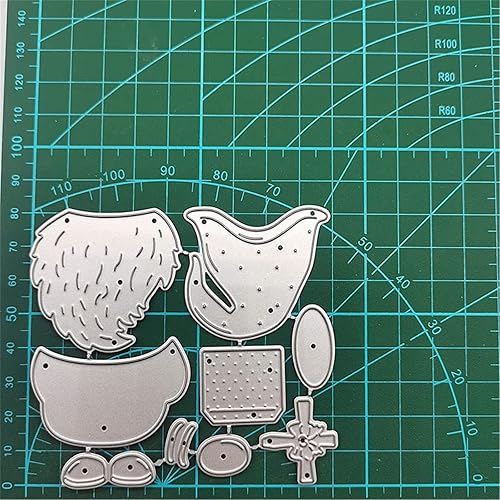 Miniatura 6 de Troqueles de metal de Papá Noel de Feliz Navidad, caja de regalo de Navidad, troqueles de corte de copo de nieve, plantillas de corte de troqueles