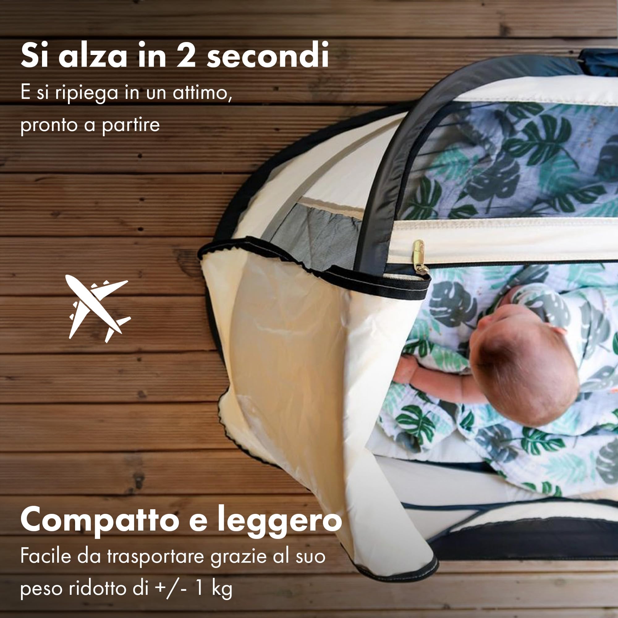 Deryan BB Cream Babybox Lettino/Tenda da Viaggio, Beige