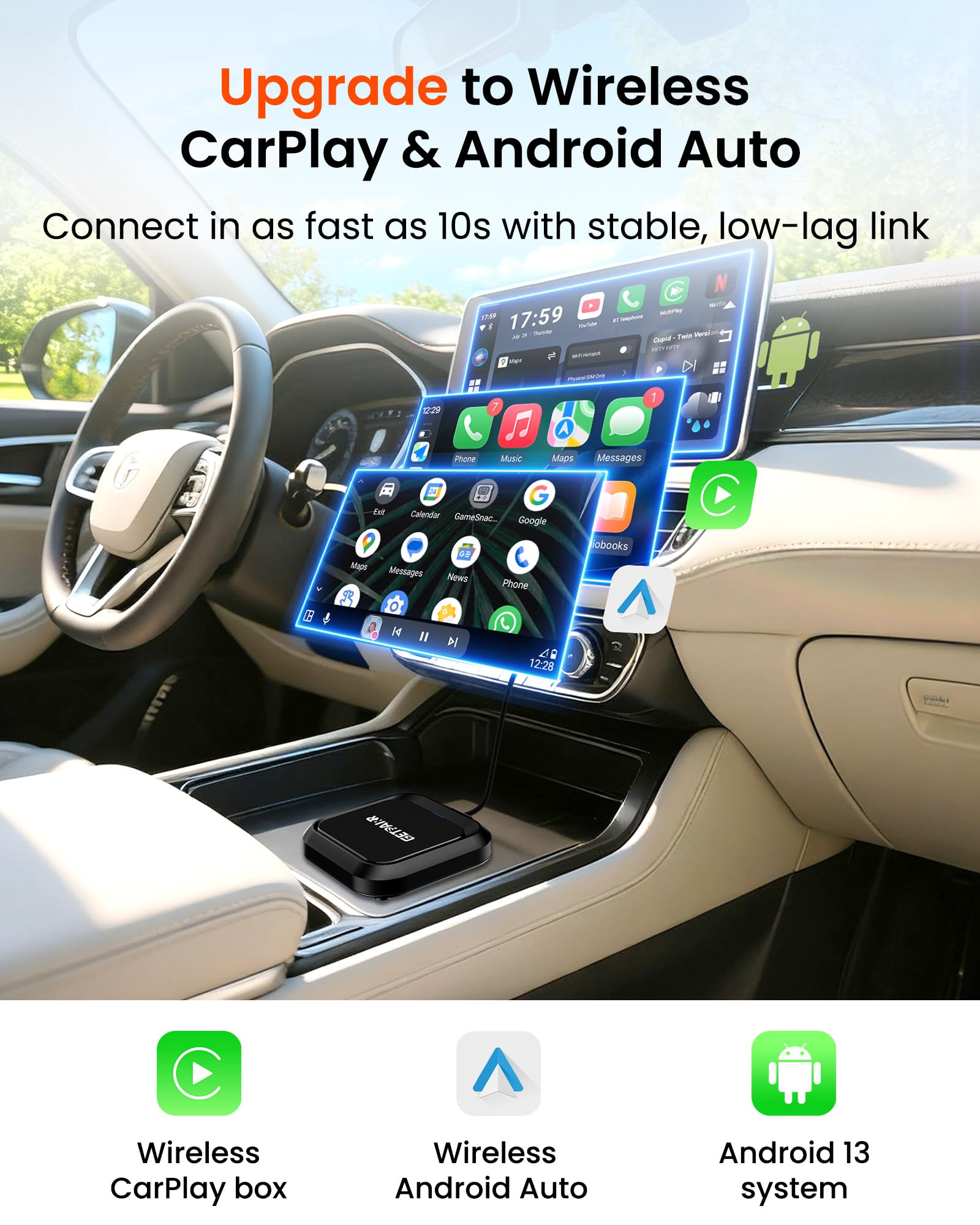 1円スタート】GetPairr Go 2.0 CarPlay／Android Autoをワイヤレス化