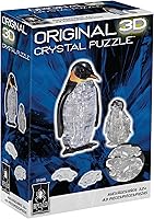 Vista 6 de BePuzzled Rompecabezas de cristal 3D original de pingüino y bebé, a partir de 12 años