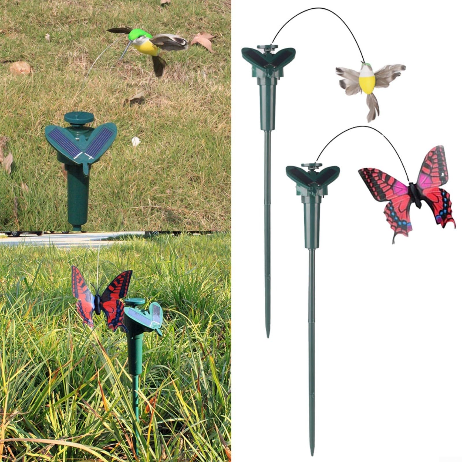 Farfalla/uccello a energia solare volanti svolazzanti farfalle colibrì farfalla girasole per giardino, cortile, piante, fiori, patio, paesaggio decorativo (5 pezzi), 3EC5LDN945A1DHC222IXBFU5L