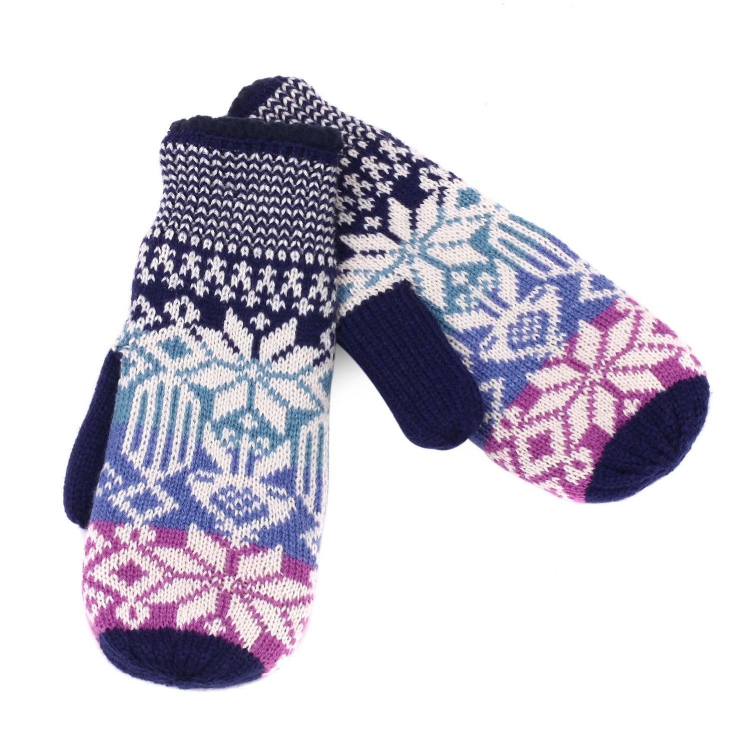 SudawaveWomen's Knitted Mittens Gloves with Elastic Cuffs for Winter