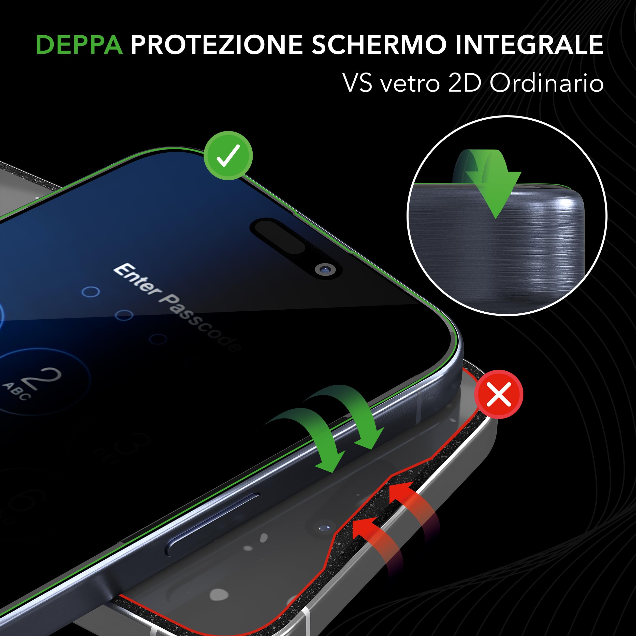 UniqueMe 2025 Nuova Versione 2 Pack Privacy Pellicola Protettiva per iPhone 15 Pro Max, Anti Spia Pellicola Vetro Temperato, Rimozione Automatica Della Polvere, 9D Copertura, Allineamento Automatico
