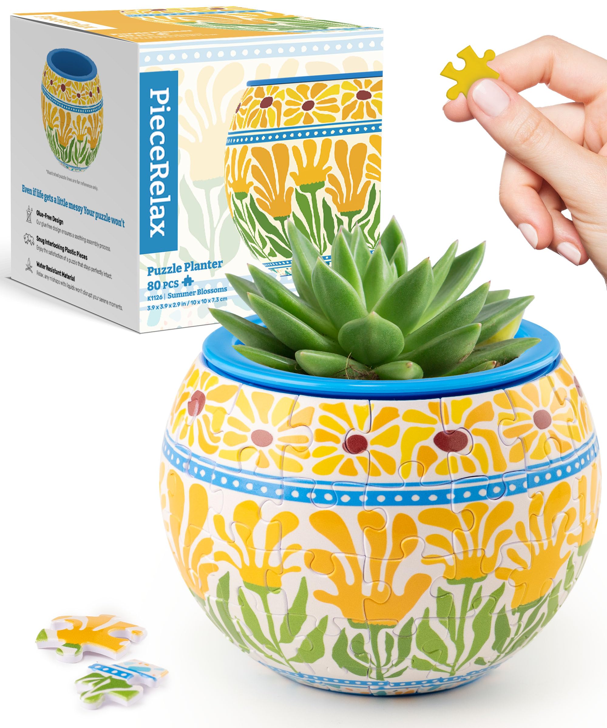 Amazon.com: PieceRelax 3D Puzzle Planter 80 Pieces - Summer