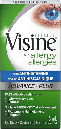 Visine Antihistamine Advance Allergy Eye Drops, 15 ml