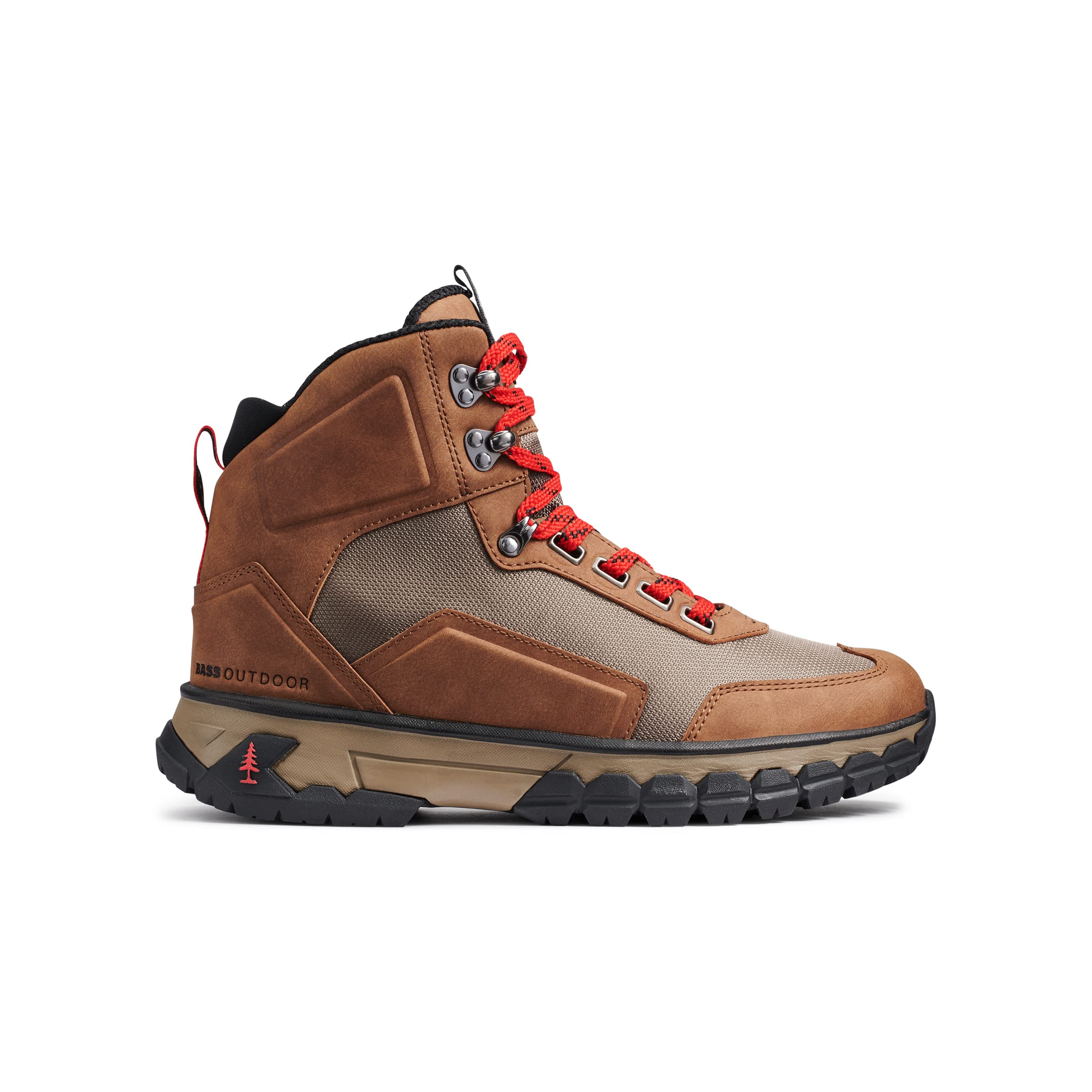 BASS OUTDOOR Men's Waterproof Peak Mountain Hiker Chelsea Boot, BRWN/MLT OLV, 9