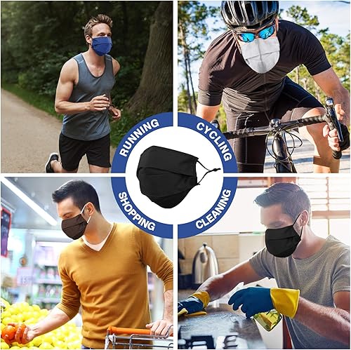 Miniatura 7 de Mascarilla facial para hombres barbudos, extra grande XL, máscara facial con alambre para la nariz, lavable, reutilizable, transpirable, ajustable,