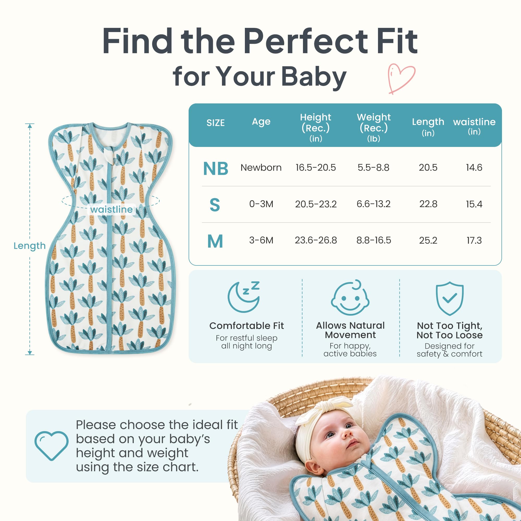i-baby Sacco nanna per neonati, 1 Tog, 0-3 mesi, con braccio regolabile 2 in 1, con tecnologia Outlast®, sacco a pelo con doppia cerniera, per neonati