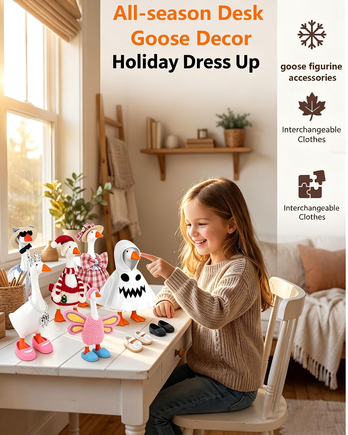 7 Inch Desk Goose Outfits - 8 Pairs Shoes & Desk Decor (Set H) image 5