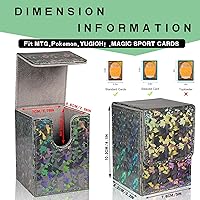 Vista 3 de Dmoicols 4 Paquetes Caja de Mazos de Cartas Contiene 400+ Cartas con Fundas Individuales, Caja de Almacenamiento de Cartas de Material Láser