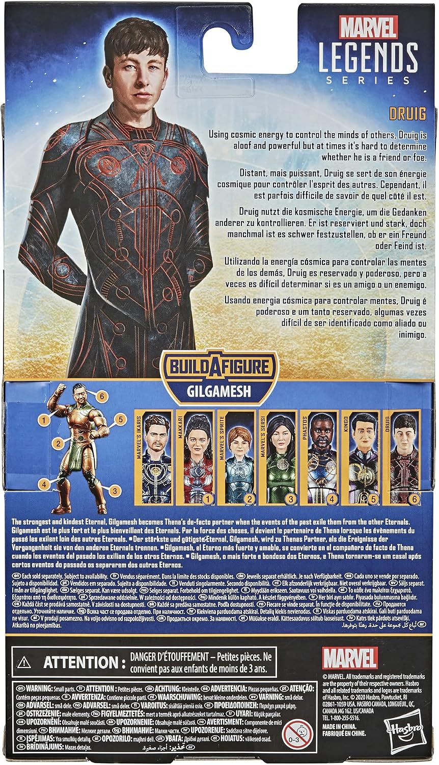 Marvel Hasbro Legends Series The Eternals 6-Inch Action Figure Toy Druig, Movie-Inspired Design, Includes 2 Accessories, Ages 4 and Up