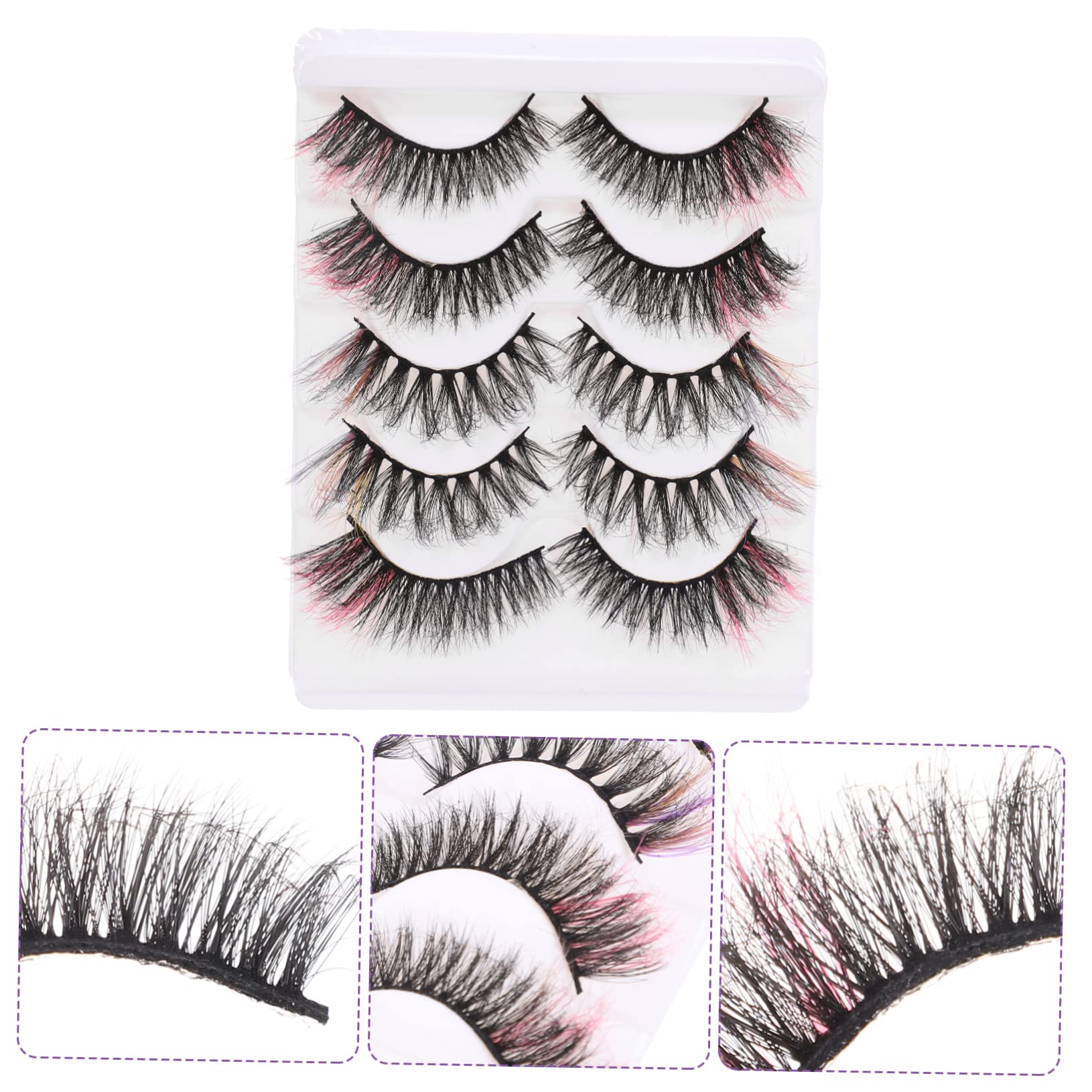FRCOLOR 25 Paar Farbige Falsche Wimpern Cosplay Farbige Wimpern Asiatische e verlängerung Cosplay- Frauen Nachahmung Von Japan Kreuzen 3d