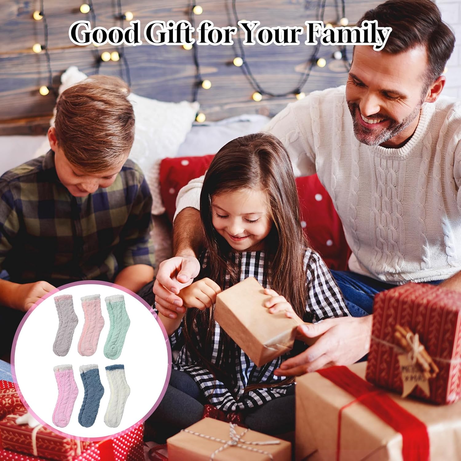 6 Pairs Winter Fuzzy Socks Women, Winter Warm Fluffy Cozy Socks Microfiber Soft Home Sleeping Sock, Colorful Cozy Slipper Sock Warm Plush Crew Sockss for Women Size 5-10 - Image 8