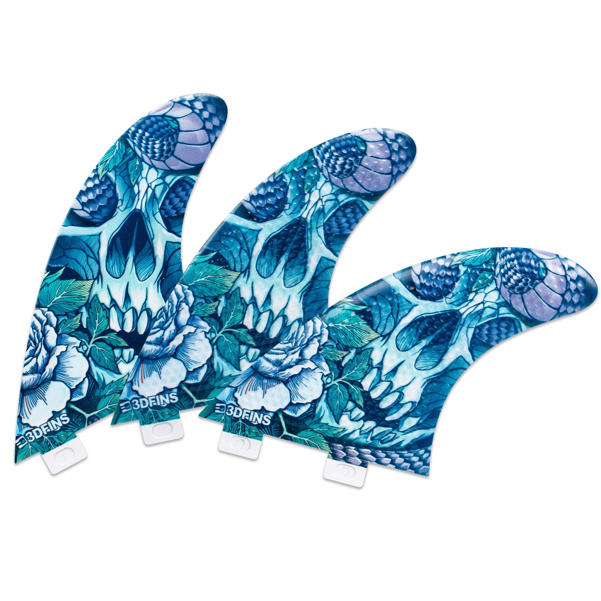 3D FinsHigh Performance Surfboard Large GOHARD Thruster (3 ), FCS1 Base - Dimple Technology (Snake Pit)