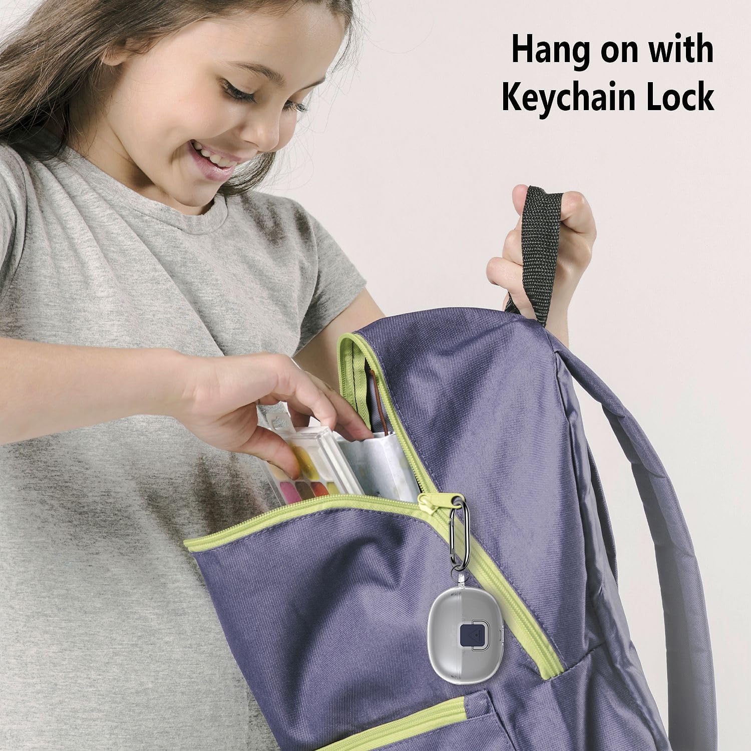 Geiomoo TPU Case for SHOKZ Open Dots ONE, Soft Flexible Scratch Resistant Protective Cover with Carabiner (Clear) - Image 6