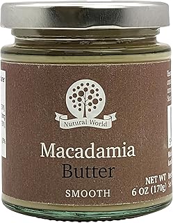 Nutural World - Smooth Macadamia Nut Butter 6 Oz (170g) / 100% pure single ingredient