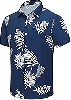 Vista 33 de SheLucki - Camisa hawaiana para hombre, unisex, de manga corta, con botones, para la playa y el verano, ropa casual estampada con sombra de palmas