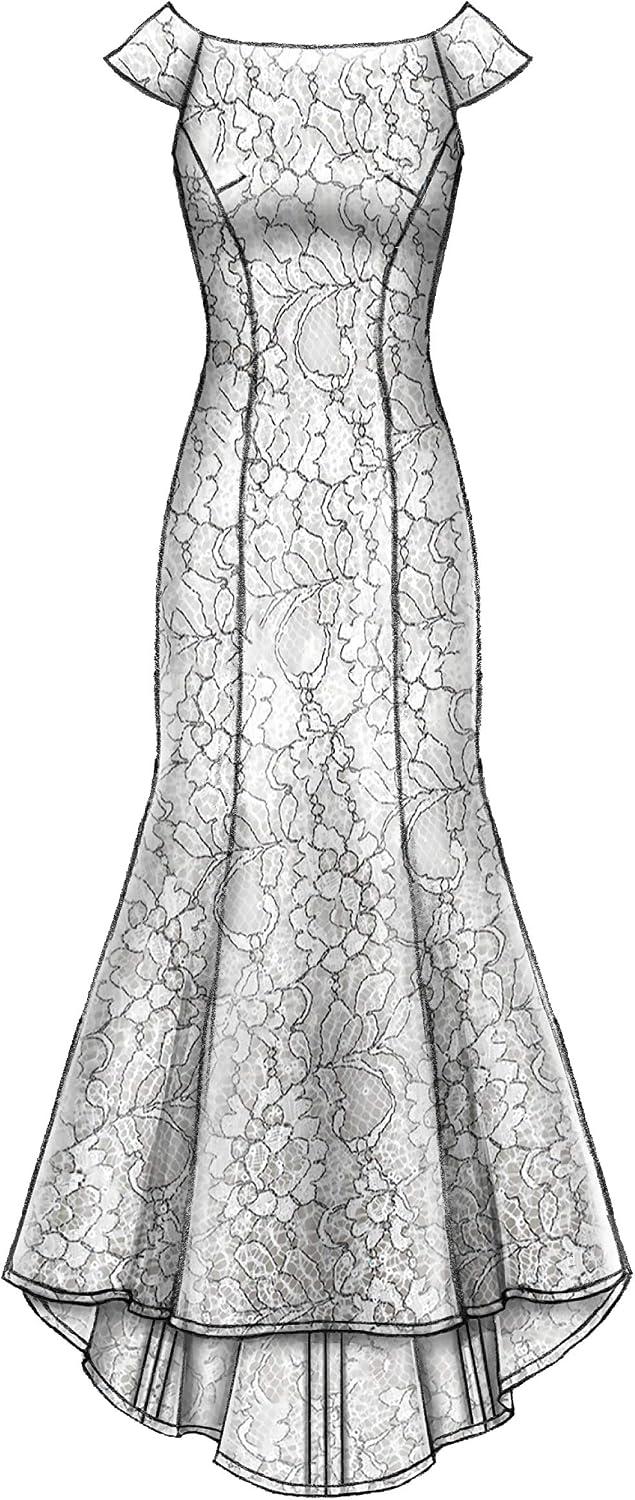 McCall Pattern McCall's Women's Floor-Length Evening Dress, Sizes 14-22 Sewing Pattern, Plain