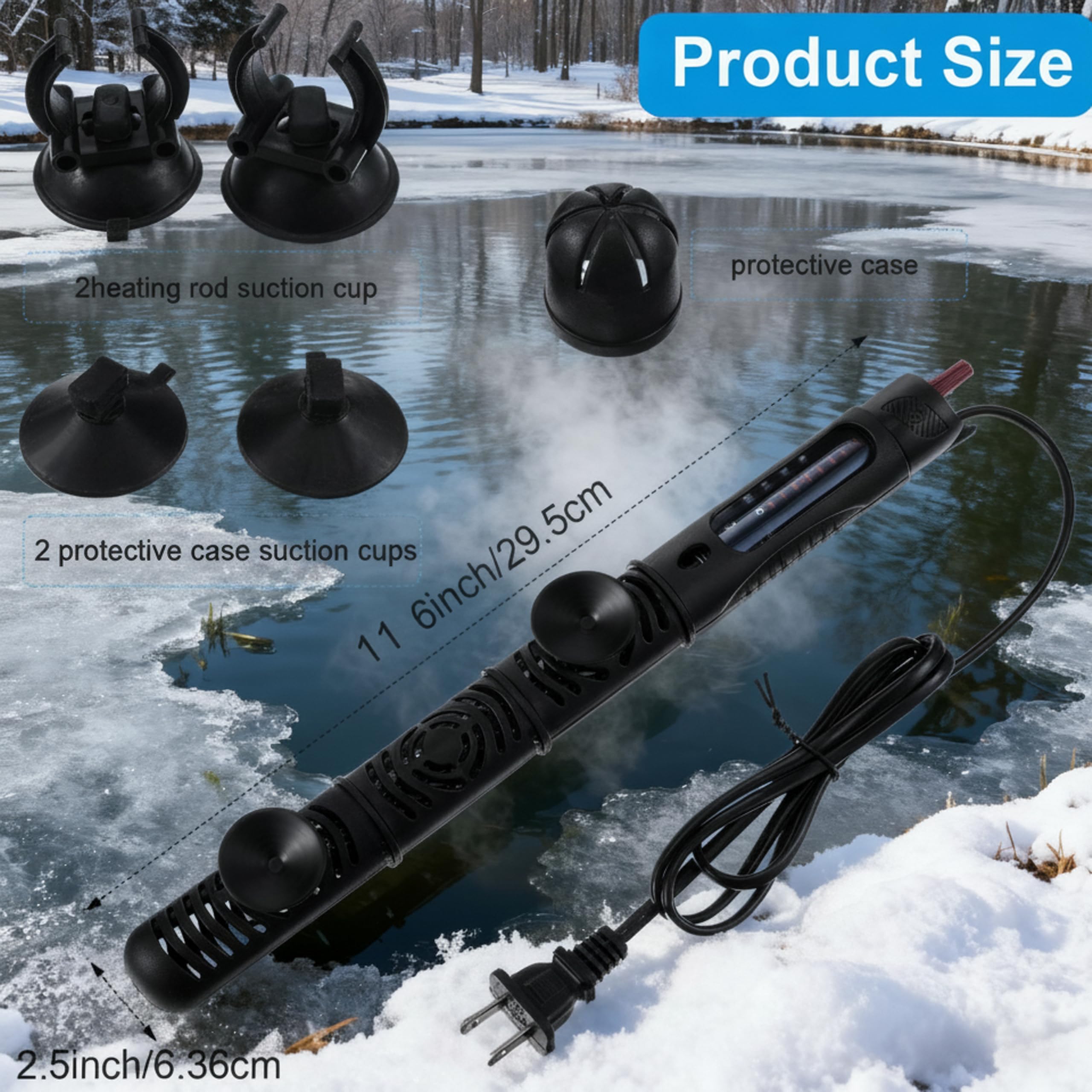 Amazon.co.jp: VIHOSE 3個 300W 池ヒーター 水槽ヒーター 水槽ヒーター