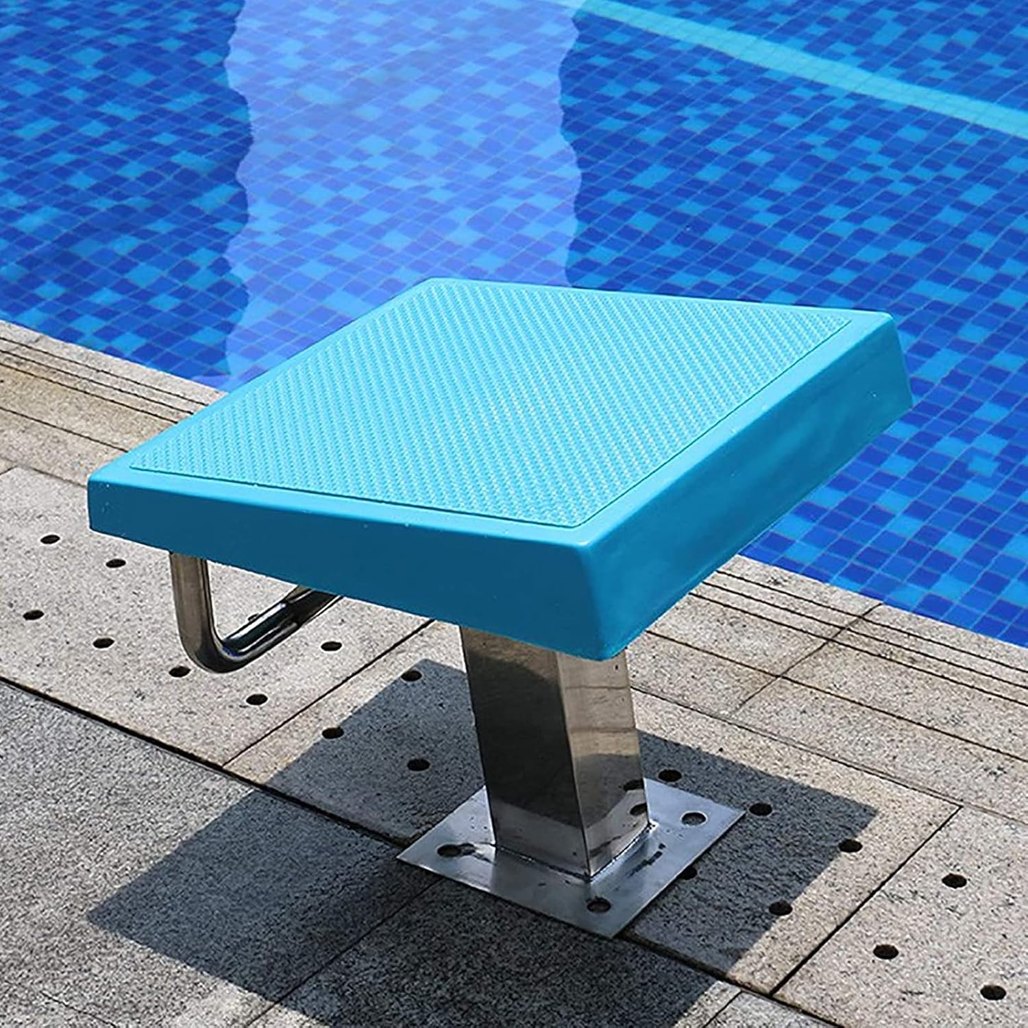 WANYE Pool Competition Jumping Platform, Non-Slip Diving Boards with Stainless Steel Base, Heavy Duty Diving Starting Block（19.7inch） 19.7inch