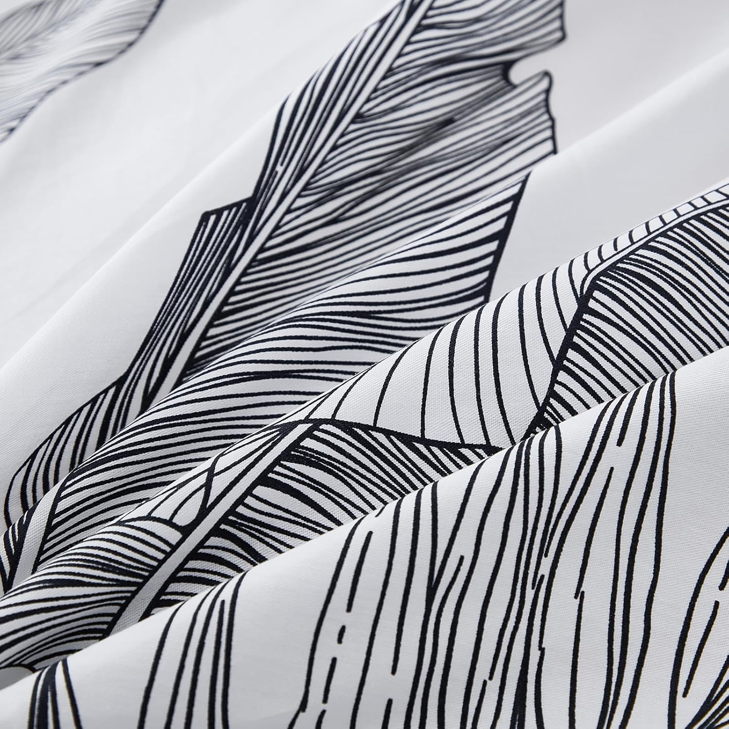 Bedding_Dreamer Palm Leaf Duvet Cover Set Queen 100% Cotton Duvet Cover Botanical Reversible Floral Leaves Beding Sets 3 Pcs Soft Breathable with Zipper Closure Boho Tropical Bedding