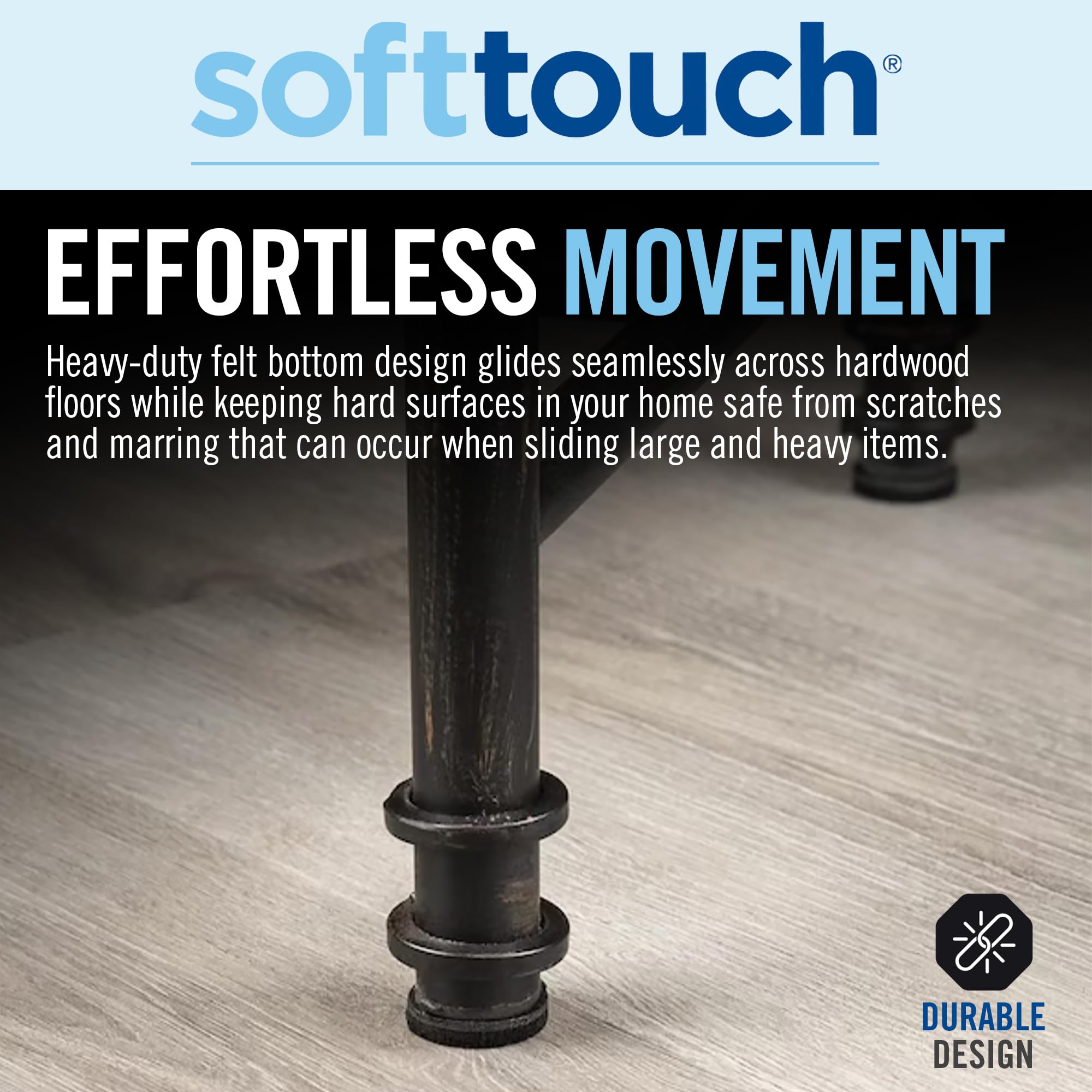 Self-stick 1 "muebles almohadillas de fieltro para superficies duras (16 piezas) – marrón, redondo, marrón, 4728595N