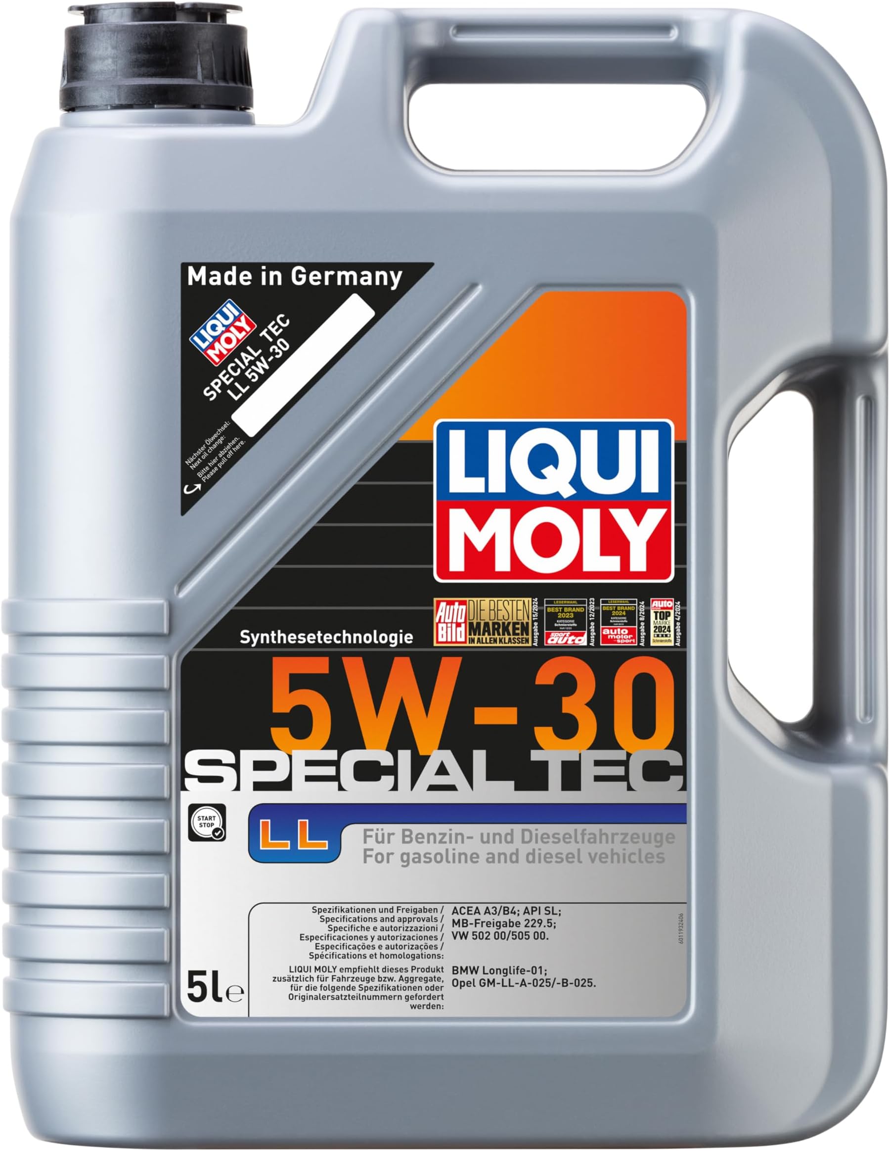 ENGINE OIL SPECIAL TEC LL 5W-30 4/5L